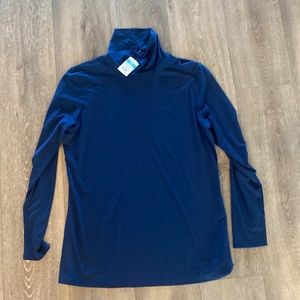 J McLaughlin brand new with tags solid navy turtleneck size large